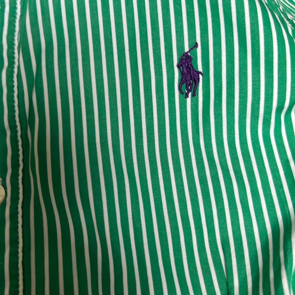 Ralph Lauren Green Striped Shirt
